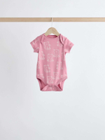Боди с коротким рукавом для малышей Next N95-308, 5 шт., Молочный, Розовый
