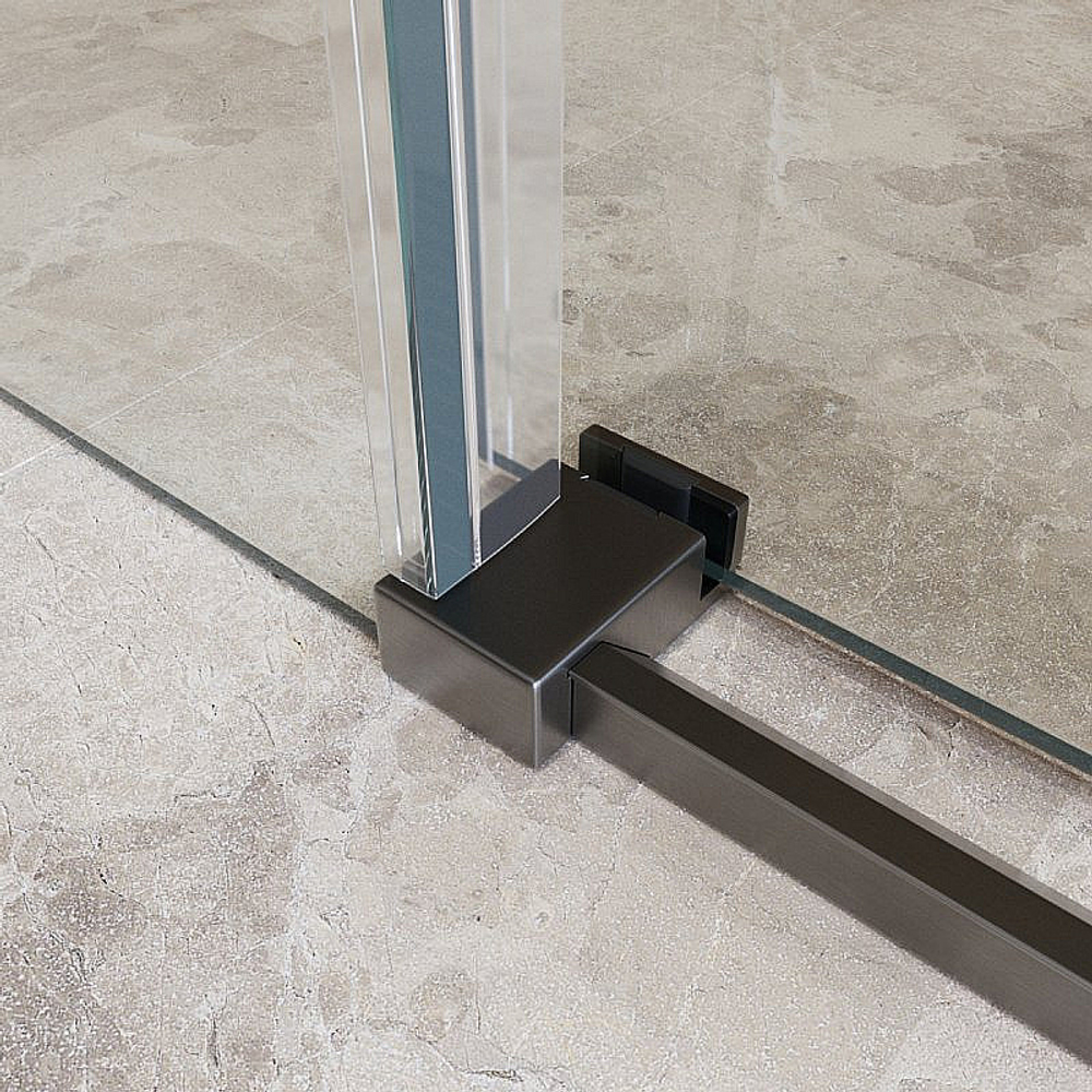 Душевой уголок BelBagno SOFT_CLOSE-2-AH-1 100х100 стекло прозрачное/профиль оружейная сталь