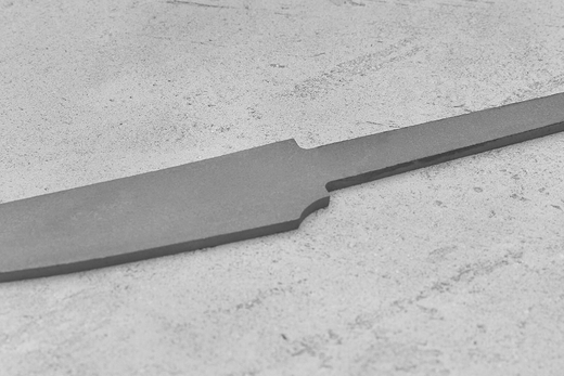 Заготовка для ножа, сталь VG-10 2,8мм. Модель "Геликон ГО100" с клинком 100мм, ТО 62-63HRC