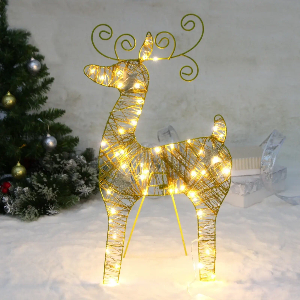 Сувенир с подсветкой «Стук копытц» 47 см (батарейки 3 AA), Теплый белый