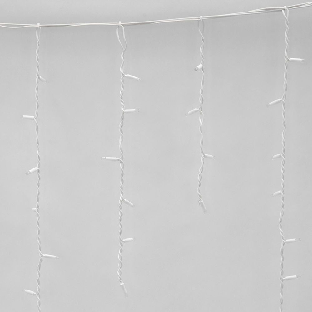 ULD-B3010-200-SWK MULTI IP67 Бахрома светодиодная со статическим свечением. 3м. Соединяемая. 200 светодиодов. Разноцветный свет. Провод белый. TM Uniel.