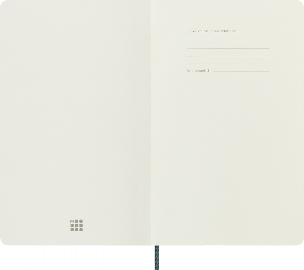 Блокнот в линейку Moleskine Soft Vegan Leather (QP616K54VBOABOX) A5 темно-зеленый в подарочной коробке