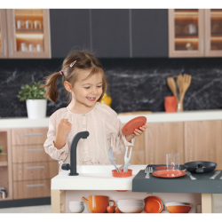 Детская кухня-остров Smoby 312601 с духовкой раковиной холодильником и 23 аксессуарами от 3 лет — фото 6