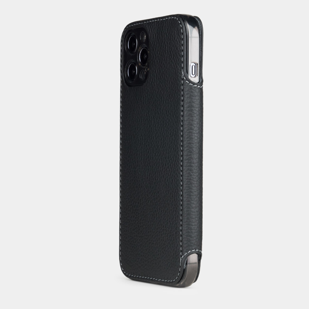 Чехол Benoit для iPhone 12 Pro Max из натуральной кожи теленка, цвета черный
