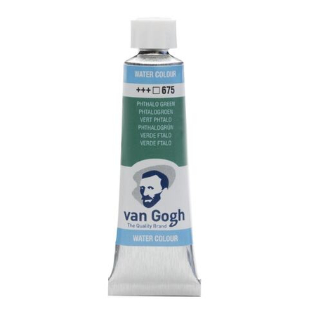Краска акварельная Van Gogh туба 10мл №675 Зеленый фталоцианин