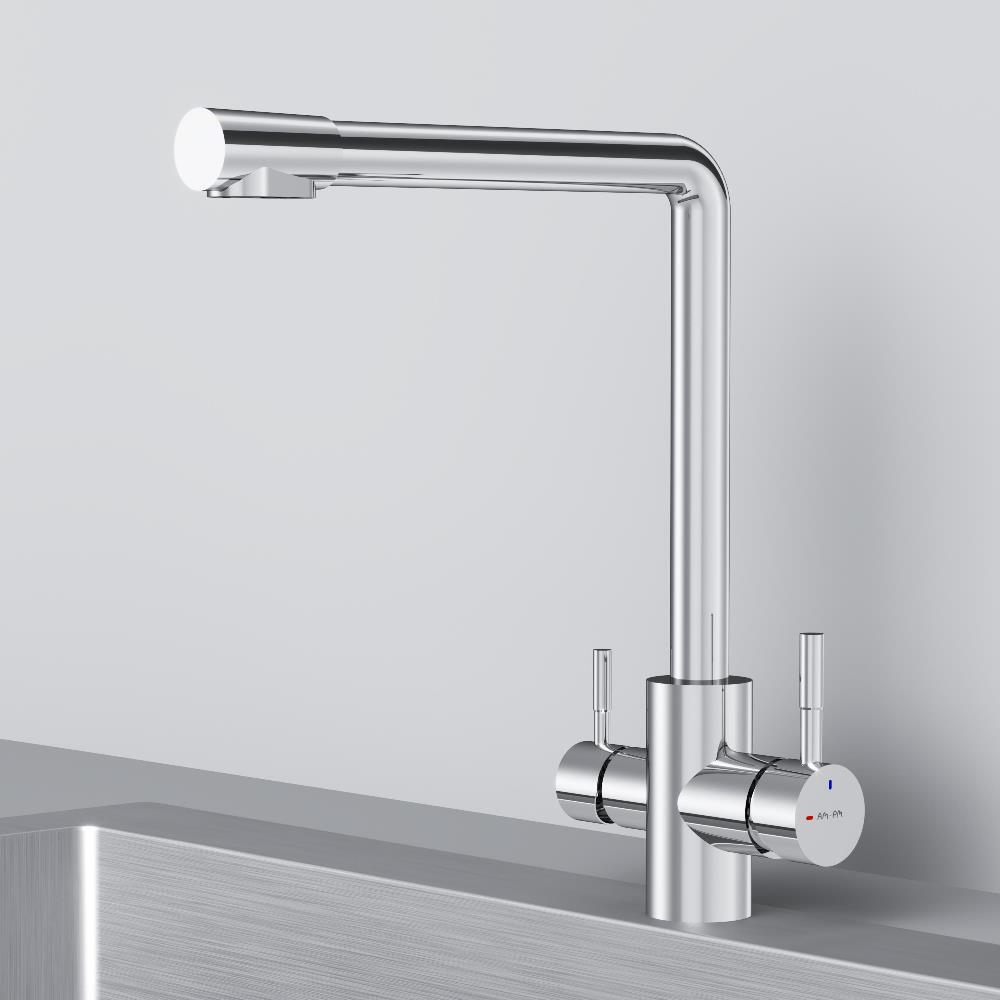 Смеситель для кухни с L-изливом с каналом для питьевой воды, хром AM.PM X-Joy S F85B05700