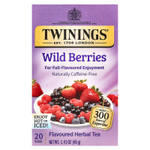 Twinings, Ароматизированный травяной чай, лесные ягоды, без кофеина, 20 чайных пакетиков, 40 г (1,41 унции)