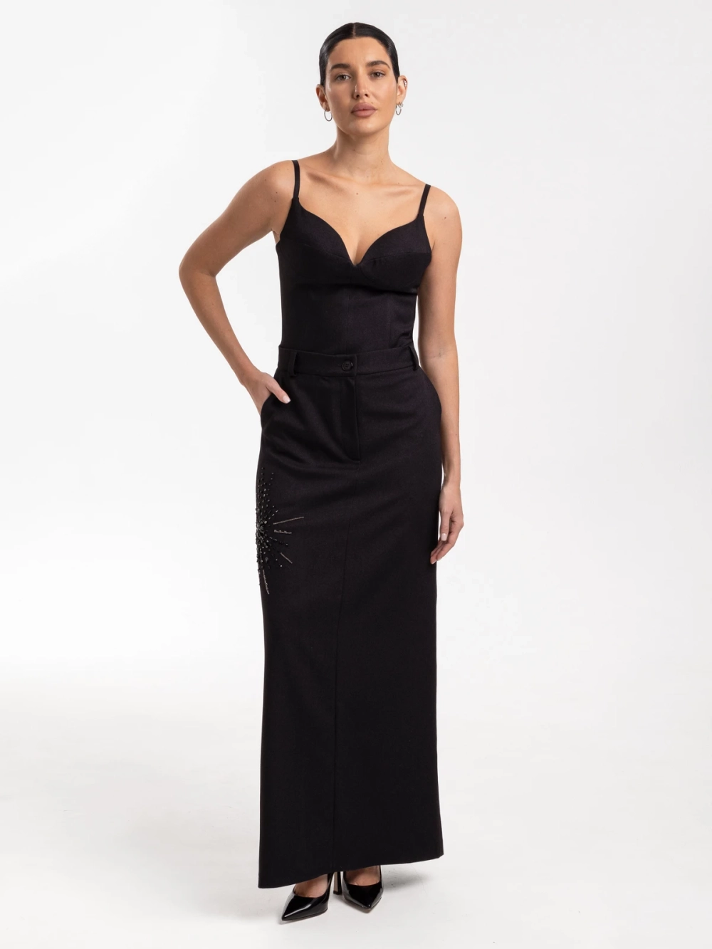 Юбка FIRE, черный