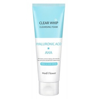 Пенка для умывания с гиалуроновой кислотой и AHA кислотами Medi Flower Hyaluronic Acid Whip Cleansing Foam 120мл