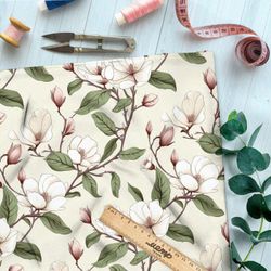 Ткань премиум сатин весенний сад