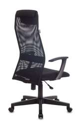 Кресло руководителя Бюрократ KB-8 черный TW-01 TW-11 сетка/ткань с подголов. крестов. пластик
