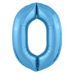 Фольгированная цифра, цвет Голубой 102 см