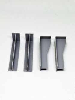 Соединитель для плинтуса 70x12 мм, белый пластиковый - 4 шт.