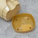 Горшок цветочный Wood 4л D200мм с прикорневым поливом, молочный шоколад/бук