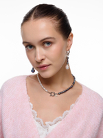 Серьги "Petrol long" Silver