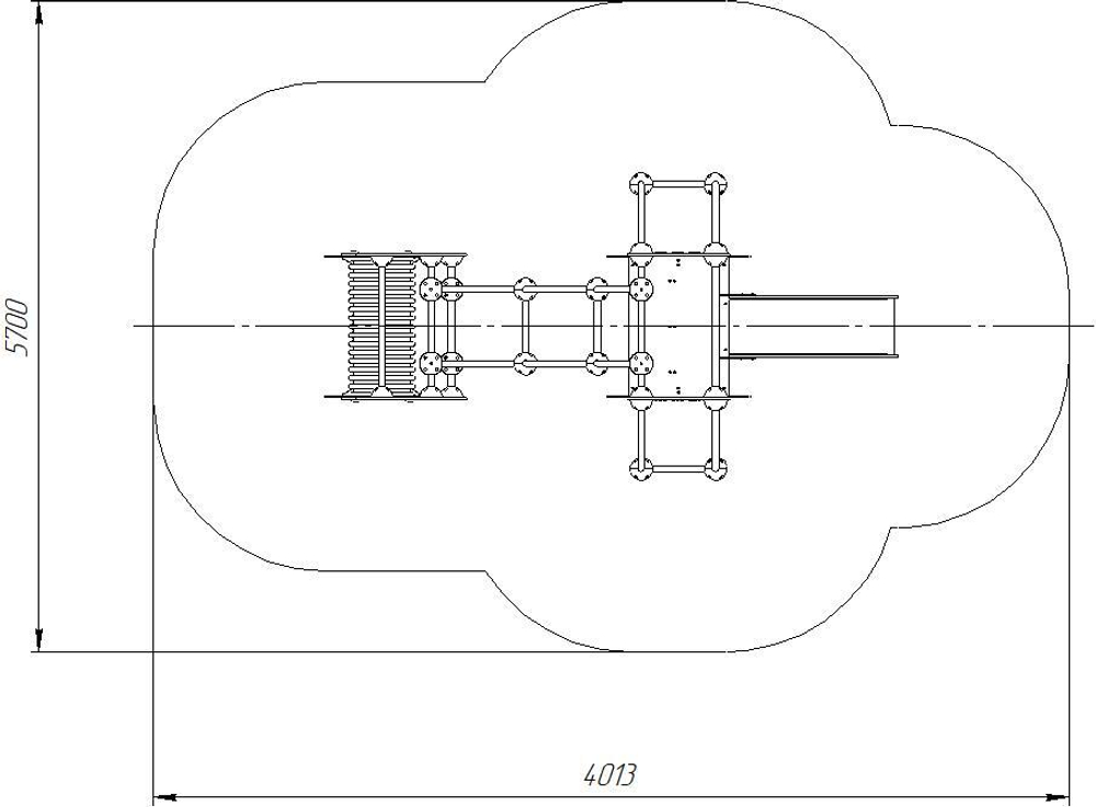 Детский спортивно-игровой комплекс с горкой серия "Сфера" Romana 057.23.00