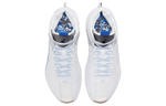 Jordan Air Jordan 35 "Sisterhood" fabric synthetic leather TPU shock absorption, non-slip, wear-resistant wrapping support rebound mid-top basketball shoes for men and women with the same white and blue domestic version