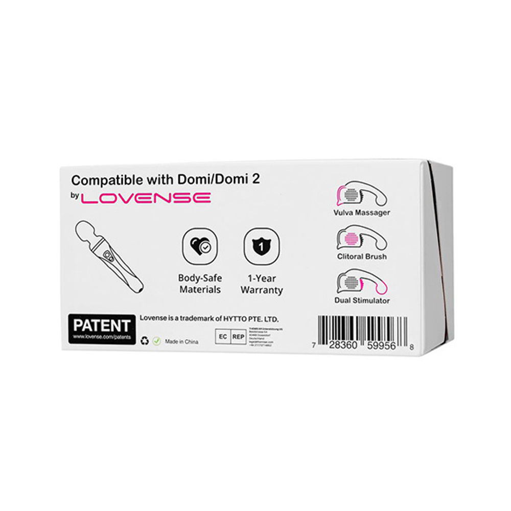 Сменная силиконовая женская насадка 12,9см для вибратора-wand Lovense Domi 2