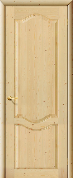 Дверь из массива сосны Дача полотно глухое под окраску