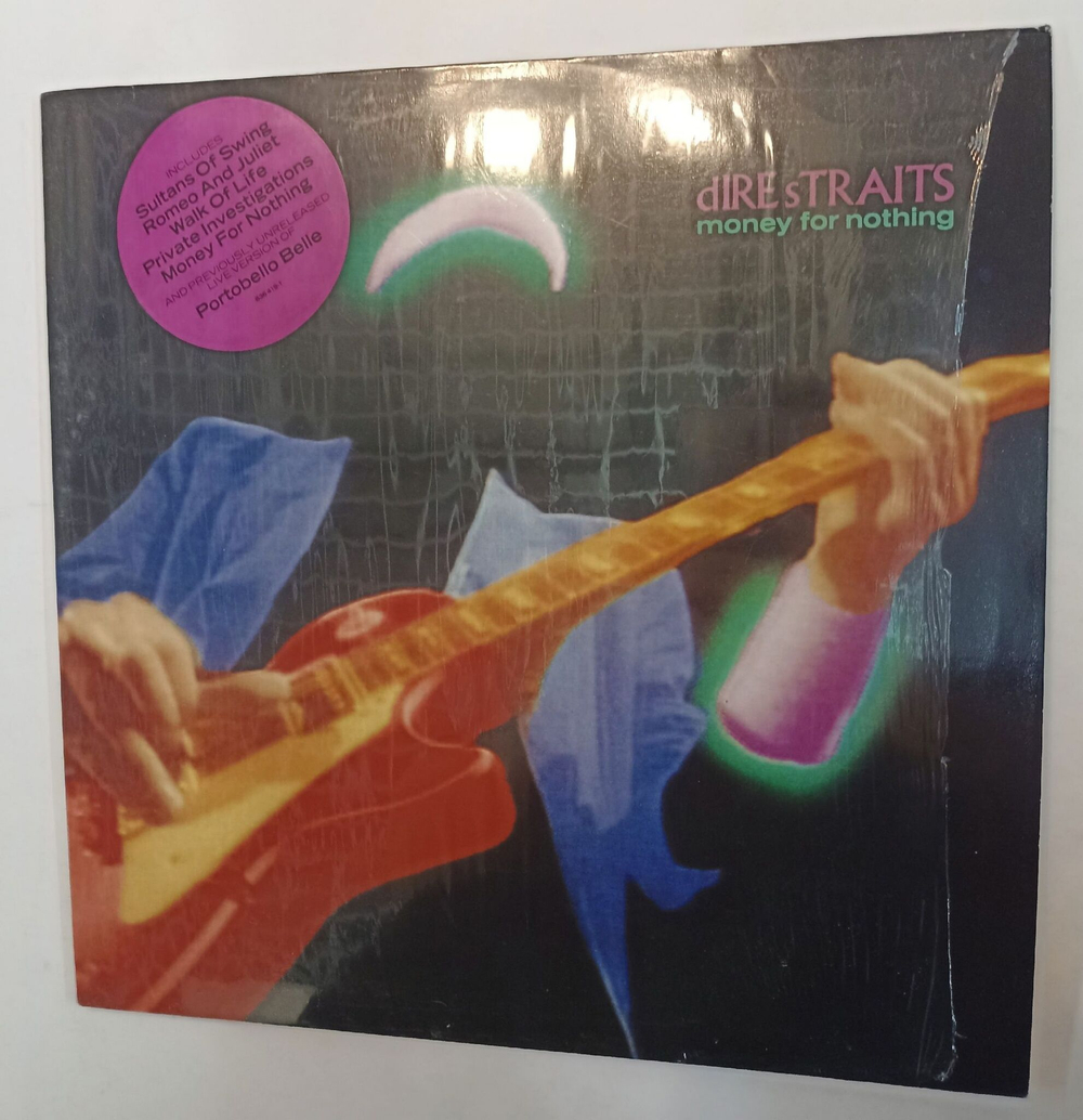 Винтажная виниловая пластинка Dire Straits Money For Nothing (Holland 1988 Shrink) в комплете бандана Dire Straits