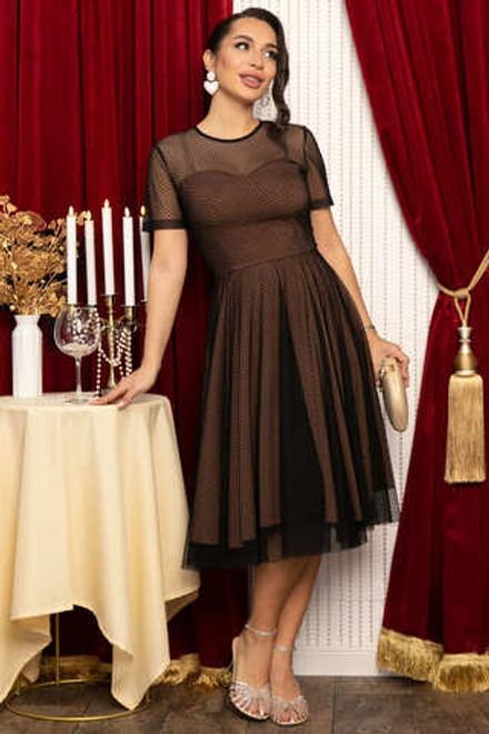 Платье Эйрена (черно-коричневое) П14721-6М LT Collection