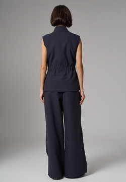 Брюки палаццо синие