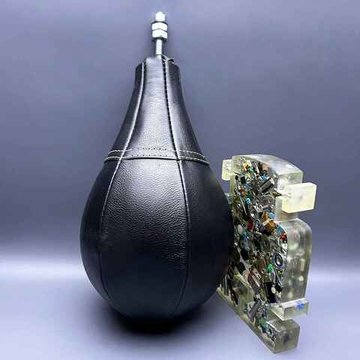 Груша в сборе кожаная (чёрная)