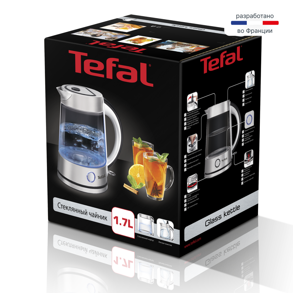 Электрический чайник Tefal Glass Kettle KI760D30