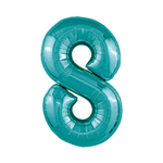 Шар фольгированный Цифра 8 101 см (Бирюзовый)