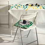 Скатерть IKEA NABBFISK (НАББФИСК), Белый с рисунком, 150 см