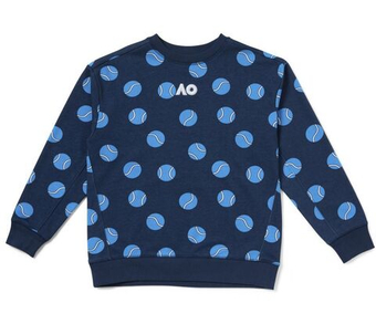 Кофта для мальчика теннисная Australian Open AO Crew - dress blue