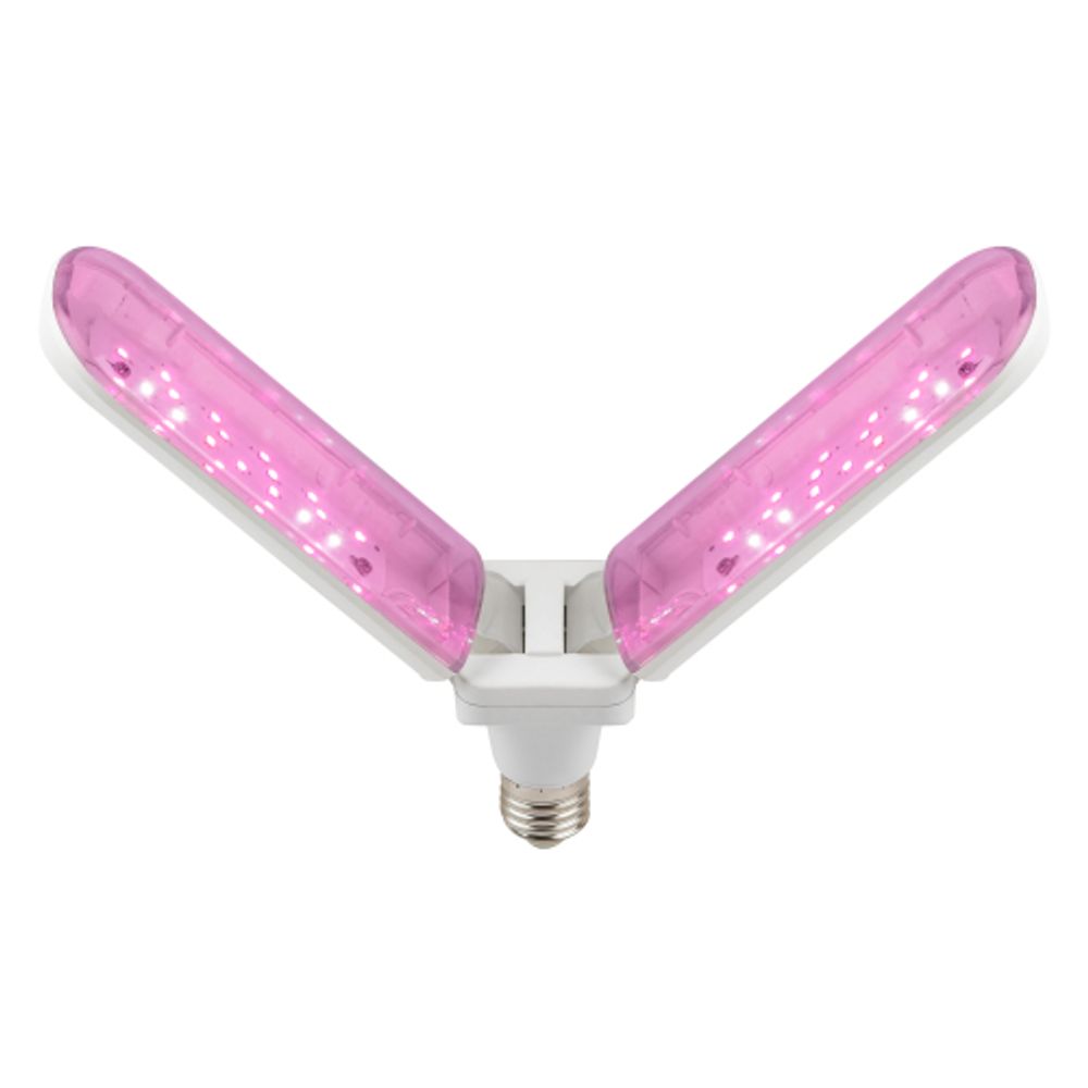 Фитолампа для растений светодиодная ЭРА GREEN LINE ФИТО-20W-PL-E27-GR 2-х лепестковая красно-синего спектра 20 Вт Е27