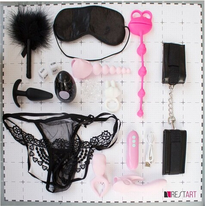 Игровой набор Two weeks of love, игра для взрослых, 14 товаров, продуманная история (Цвет: розовый, черный)