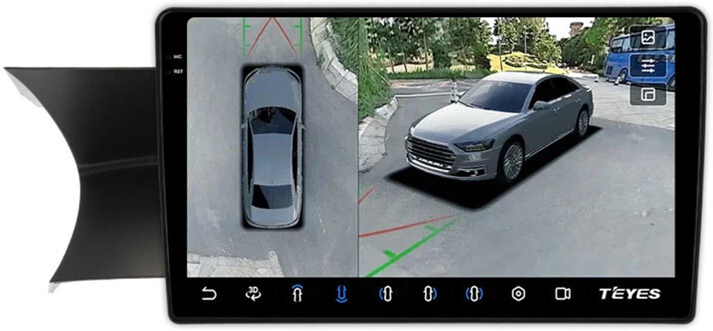 Магнитола для Mercedes-Benz C-класс W204 2011-2014 NTG 4.5/4.7 - Teyes CC3-2K-360 на Android 10, 2K QLED, 6Гб+128Гб, CarPlay, 4G SIM-слот, 4 камеры в комплекте