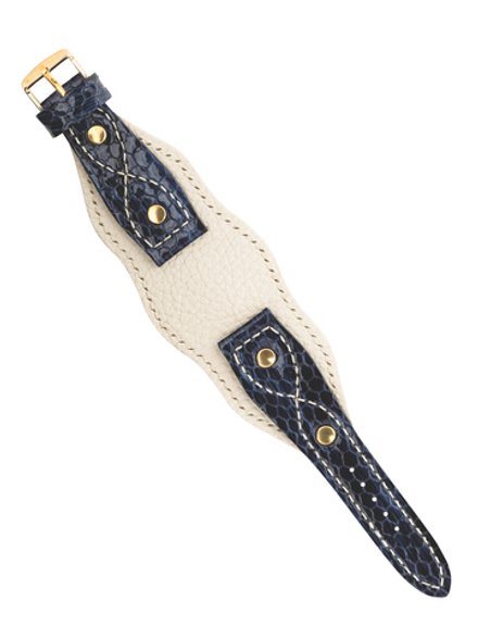 Ремешок на часы широкий, натуральная кожа