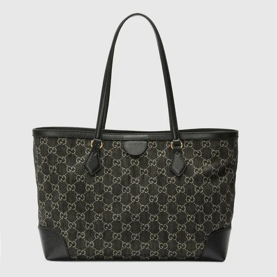 Сумка-тоут Gucci Ophidia среднего размера черный