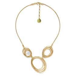 Колье ORI TAO, Typhoon, с перламутром, OT24.1-15-31650 (золотистый)