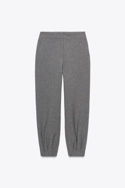 ZARA БРЮКИ-БАГГИ, СЕРО-КОРИЧНЕВЫЙ