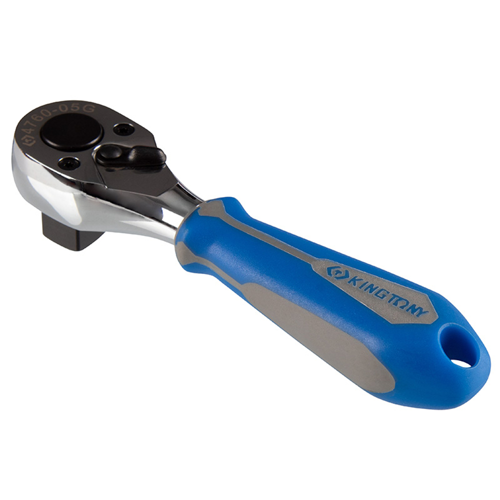 KING TONY (4760-05G) Трещотка 1/2", 137 мм, 72 зубца, флажковая