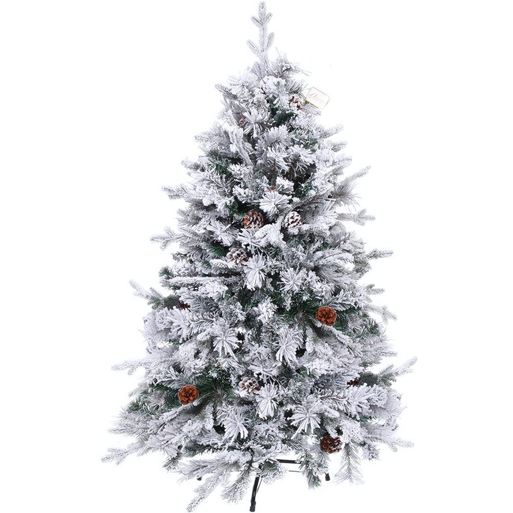 Елка «Заснеженная принцесса» 150 см, ПВХ, леска, резина с белым напылением (559 веток)