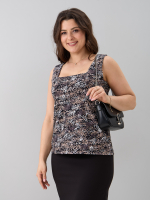 Майка М-040/черный-бежабстракция