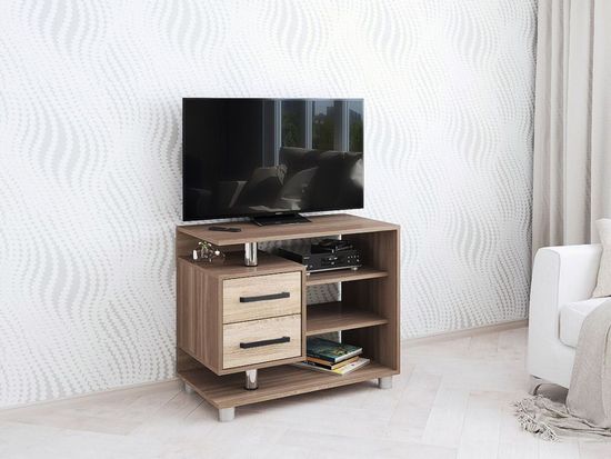 Тумба-ТВ 011 (2я) ясень шимо / дуб сонома