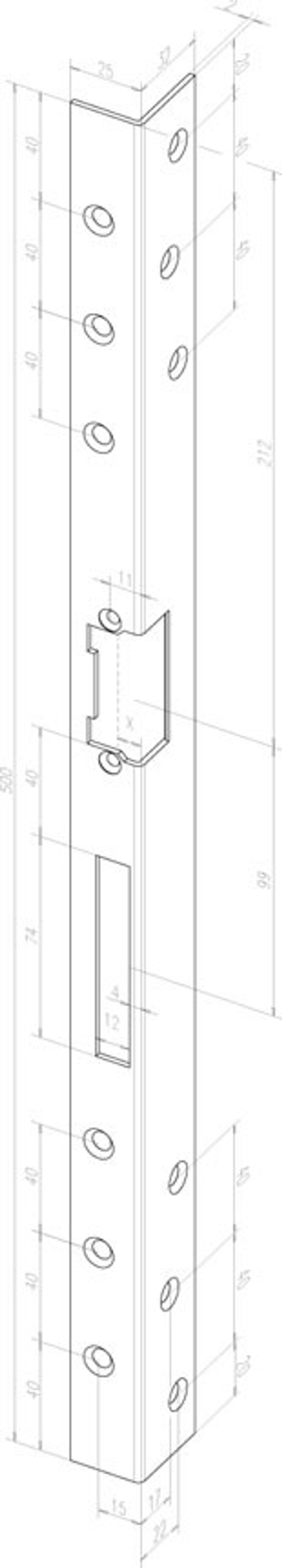 Угловая запорная планка 312