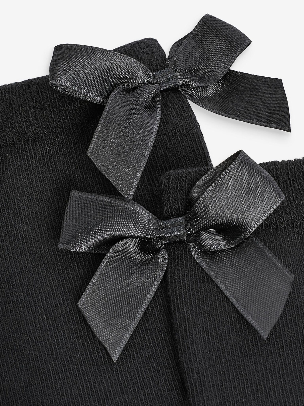 Гольфы хлопковые с бантом для девочки Next 558-088, 2 шт., Черный