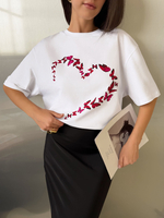 Футболка оверсайз с принтом длинная14