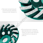 KRAFTOOL Turbo d 125 мм, сегментная алмазная шлифовальная чашка, INDUSTRIAL (33368-125)