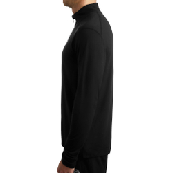 Мужское теннисное поло BIDI BADU Zac Tech Half Zip Long Sleeve Men - Black, White