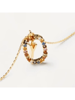 Колье Буква Y серебро 925 пробы покрытое золотом