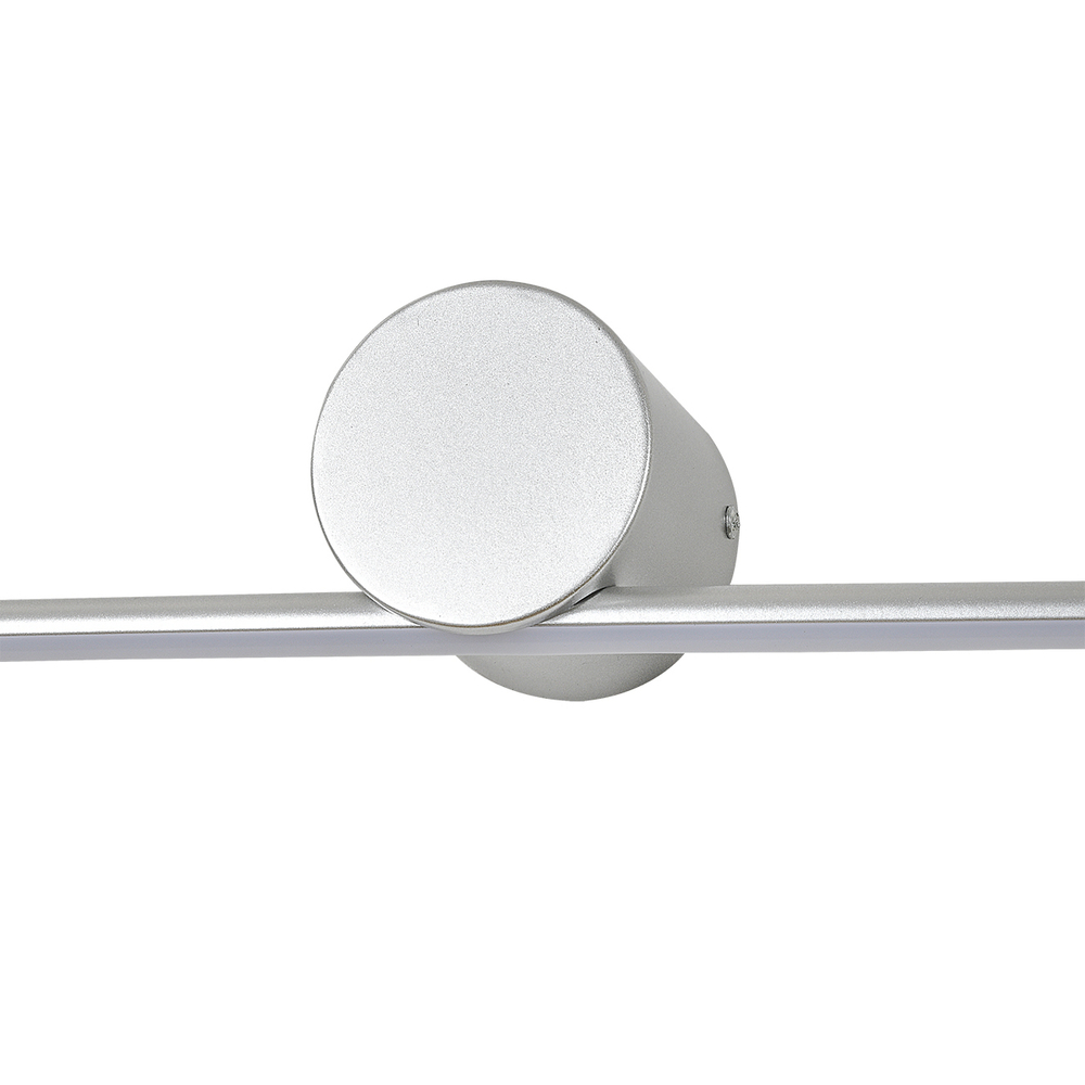 Настенный светодиодный светильник 9Вт, 720лм, 4500K, Ra>80, металл/силикон, серебро