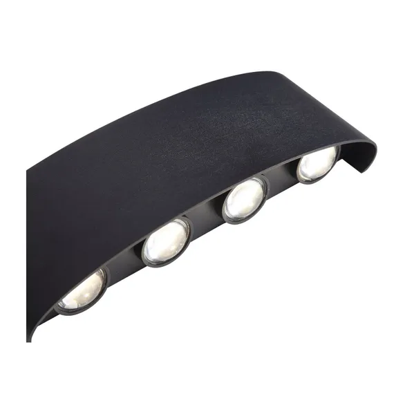 SL089.401.08 Светильник уличный настенный ST-Luce Черный кварцевый LED 8*1W 4000K BISELLO